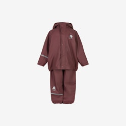 CeLaVi - Basic Rainwear Set/ Regn set -Solid PU- Rose Brown