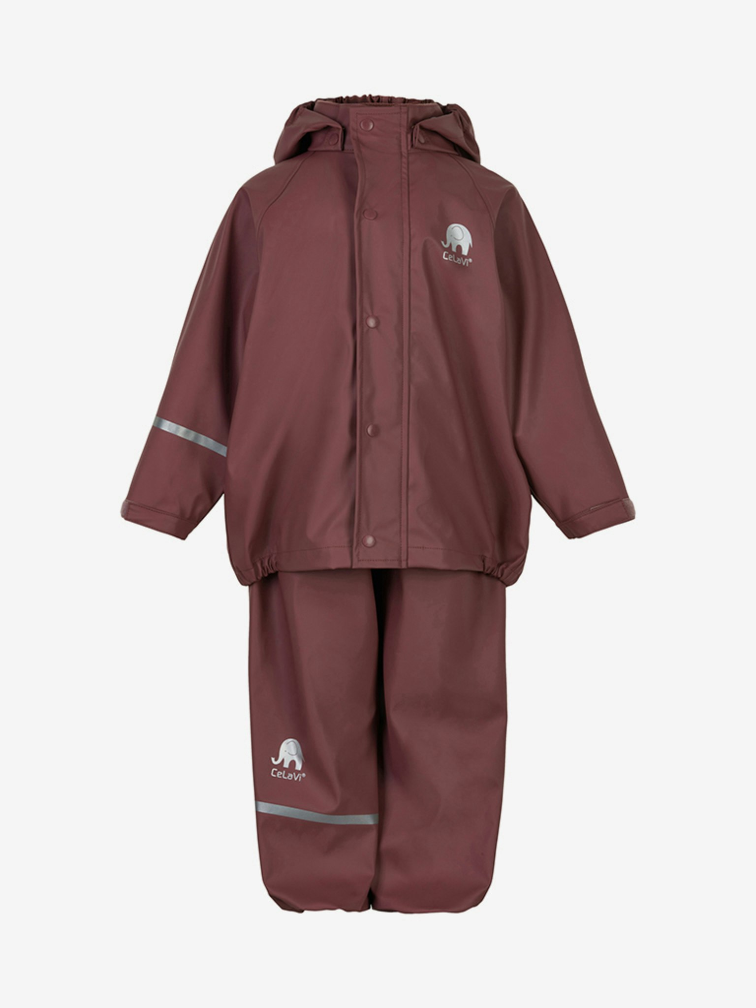 CeLaVi - Basic Rainwear Set/ Regn set -Solid PU- Rose Brown