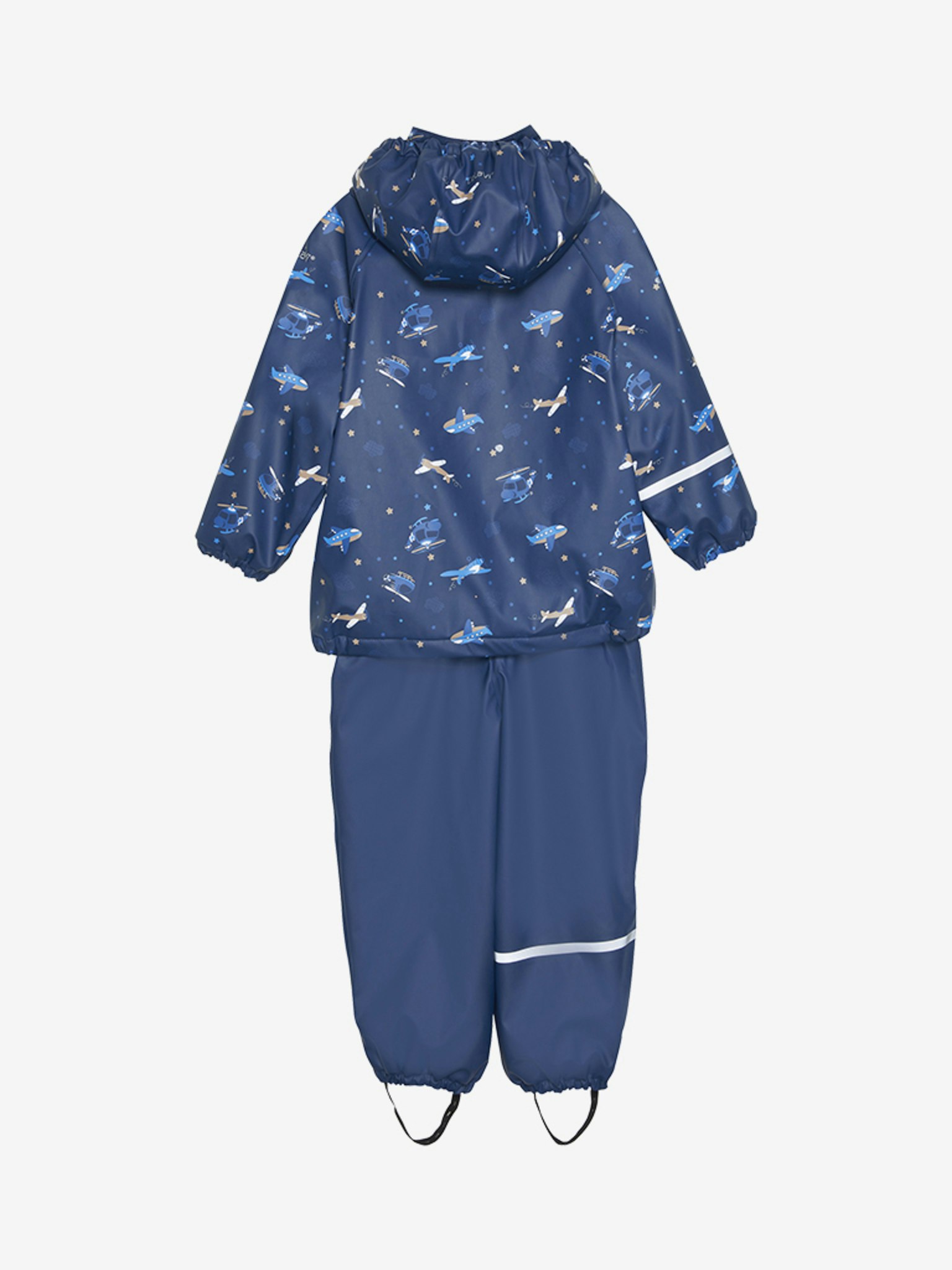 CeLaVi - Rainwear Set -AOP, W.Fleece/ Regnset med fleecefoder- Pageant Blue