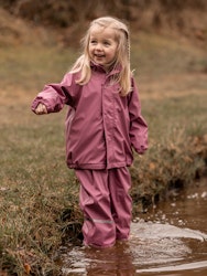 CeLaVi - Rainwear Set -Solid, W.Fleece/ Regnset med fleecefoder- Mellow Mauve