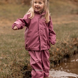 CeLaVi - Rainwear Set -Solid, W.Fleece/ Regnset med fleecefoder- Mellow Mauve