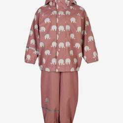 CeLaVi - Rainwear Set Elephant AOP - PU/ Regnset- Burlwood