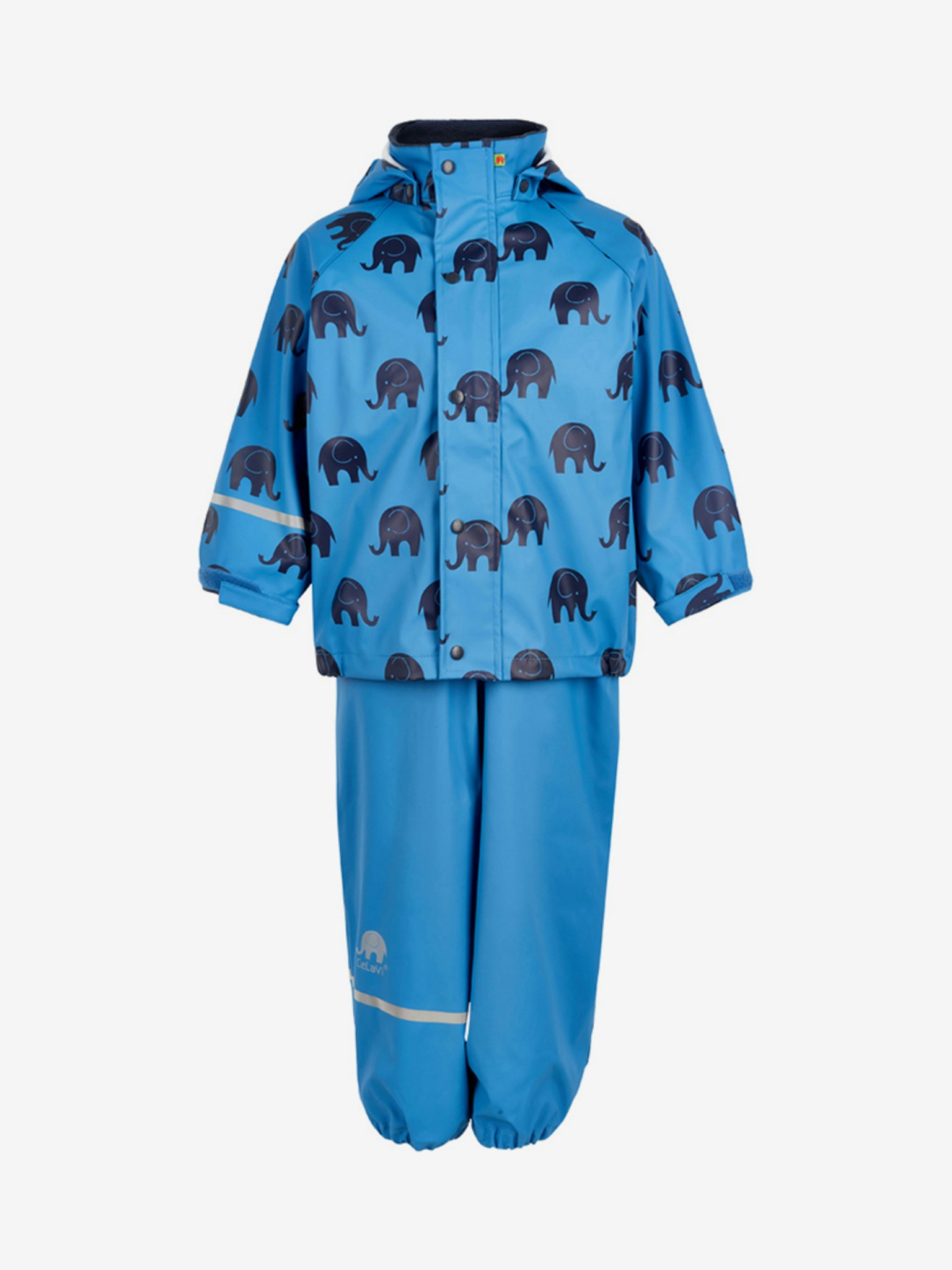 CeLaVi - Rainwear Set Elephant AOP - PU/ Regnset- Blue