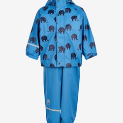 CeLaVi - Rainwear Set Elephant AOP - PU/ Regnset- Blue