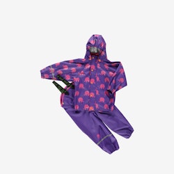 CeLaVi - Rainwear Set Elephant AOP - PU/ Regnset- Purple