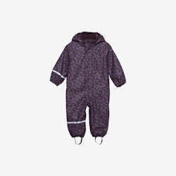 CeLaVi - Rainwear Suit -AOP, W.Fleece/ Regnoverall med fleecefoder- Plum Perfect