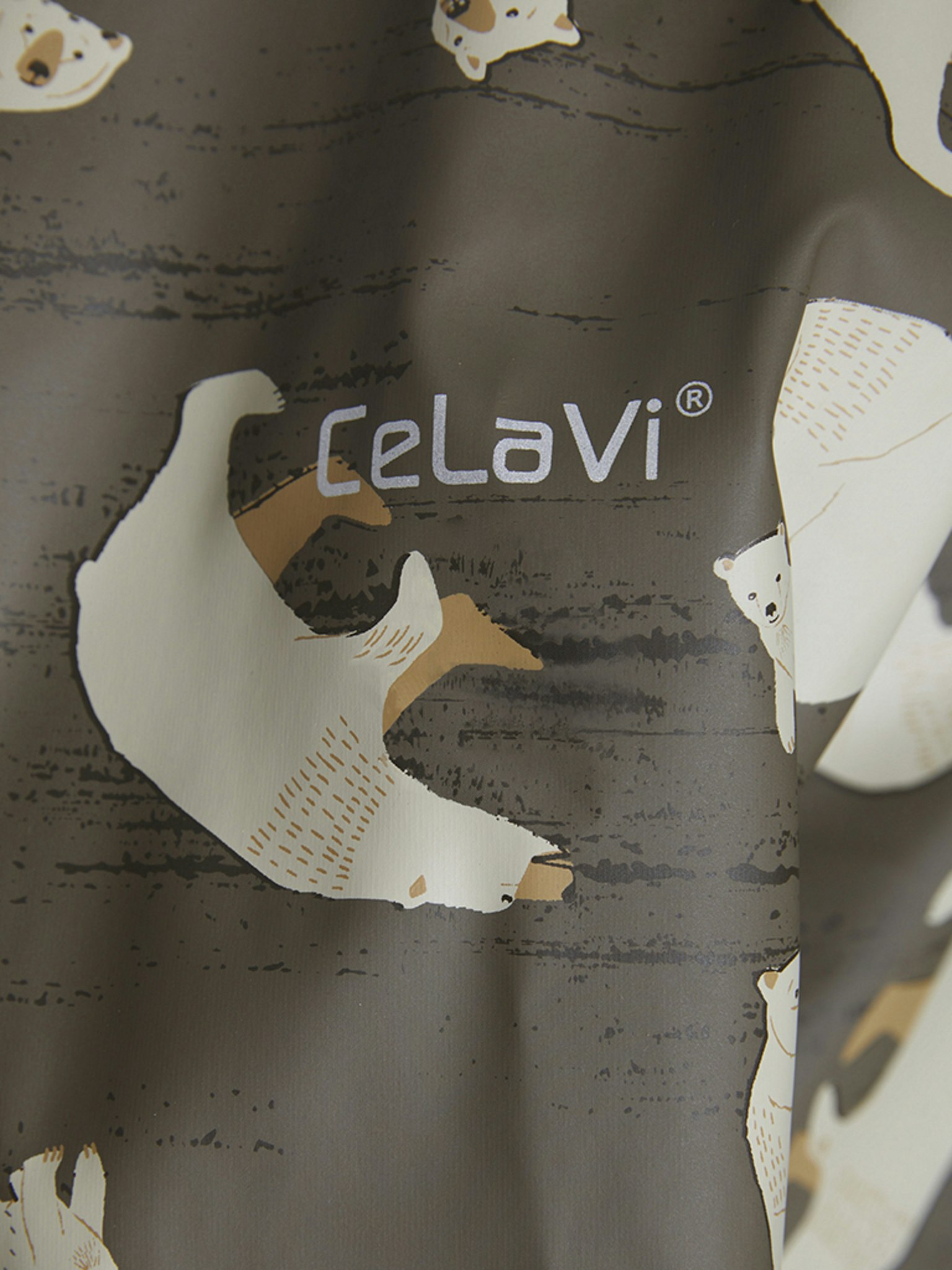 CeLaVi - Rainwear Suit -AOP, W.Fleece/ Regnoverall med fleecefoder- Sea Turtle