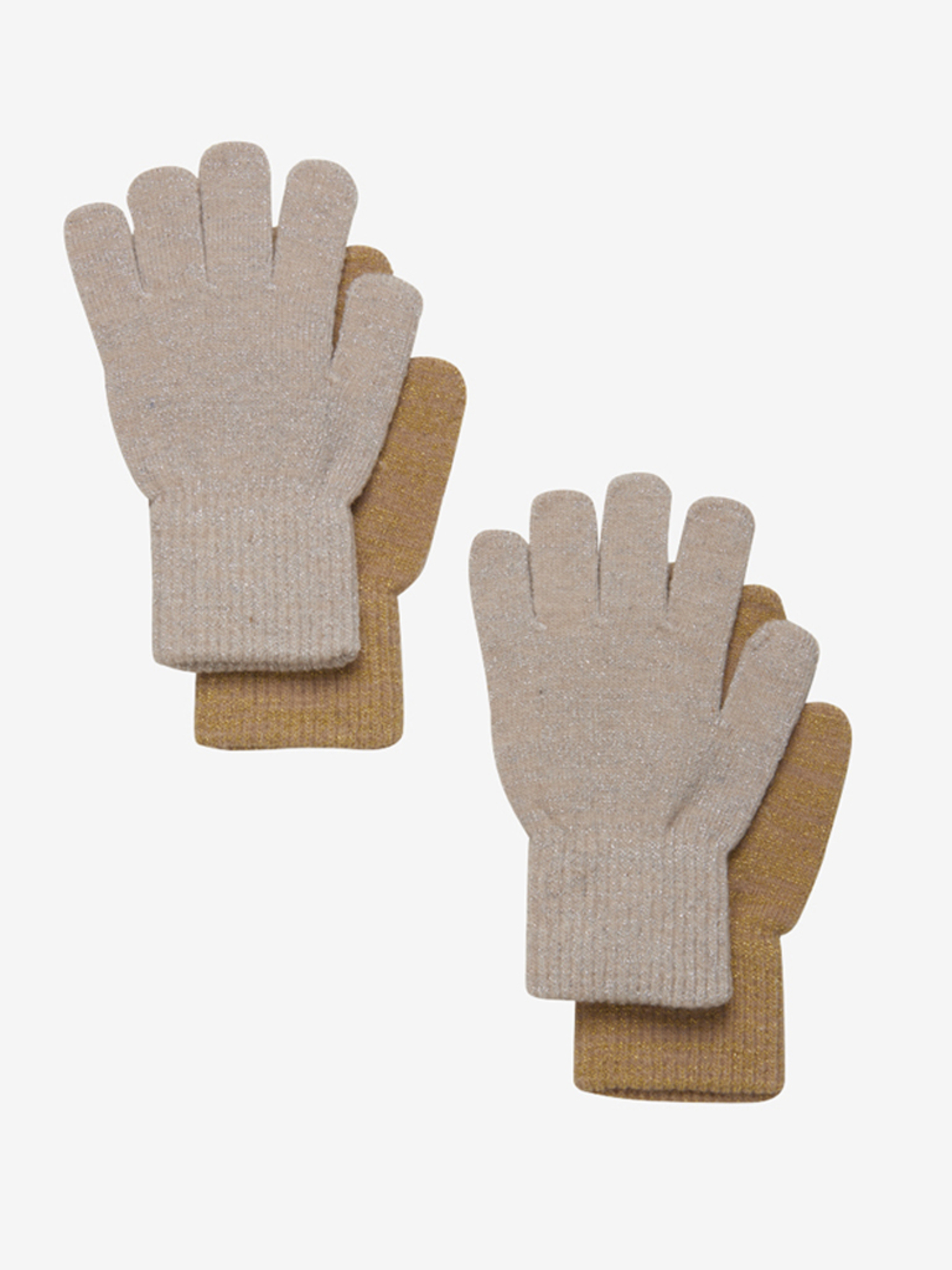 CeLaVi- Magic Glitter Gloves 2-Pack- Beige Gold/ fingervantar
