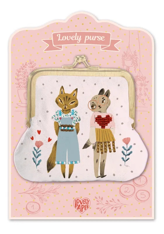 Djeco- Birds - Cats - Lovely purse