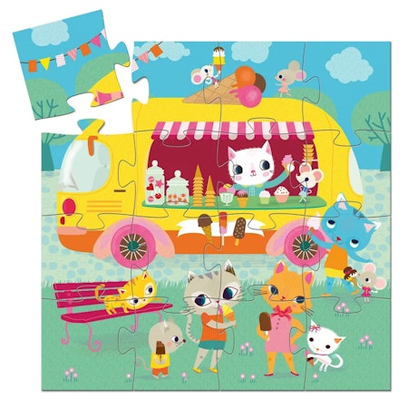 Djeco- Ice cream truck, 16 pcs/ Pussel