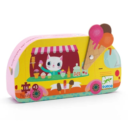 Djeco- Ice cream truck, 16 pcs/ Pussel