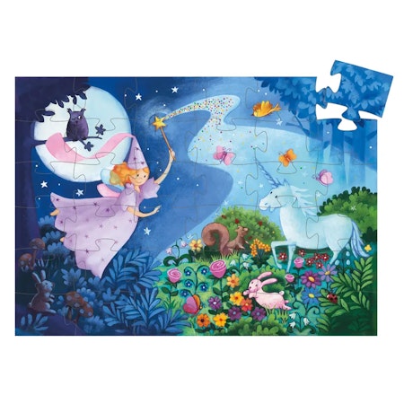 Djeco- The fairy and the unicorn, 36 pcs/ Pussel