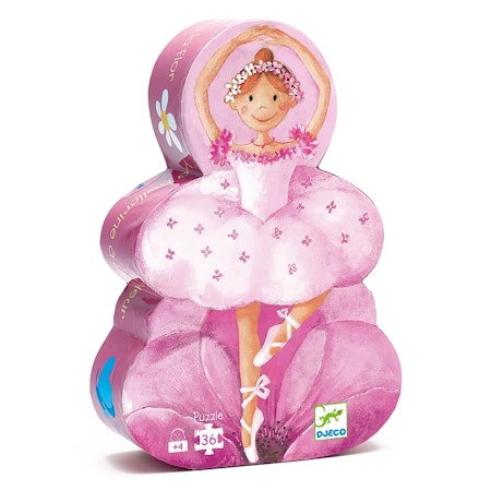 Djeco- Ballerina and flower Puzzle, 36 pcs / Pussel