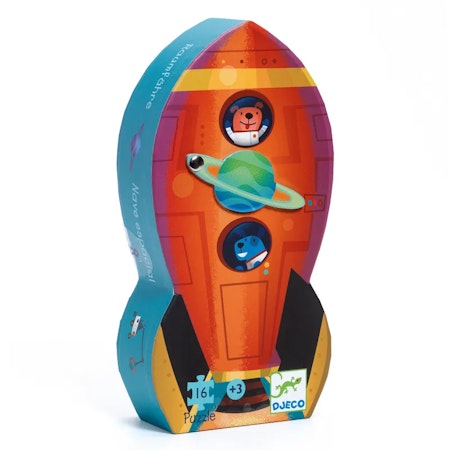 Djeco- Spaceship, 16 pcs / Pussel