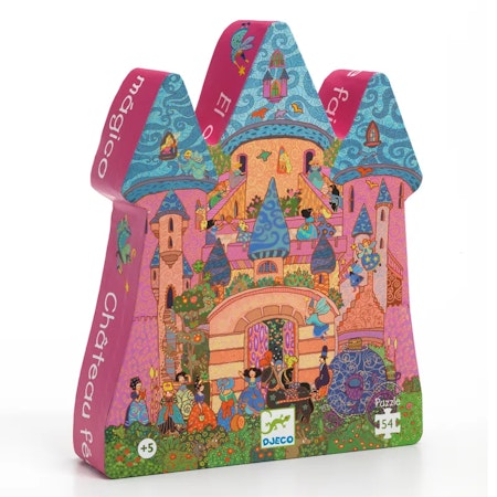 Djeco- Siluettepuzzle, Fairy castle, 54 pcs / Pussel