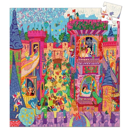 Djeco- Siluettepuzzle, Fairy castle, 54 pcs / Pussel