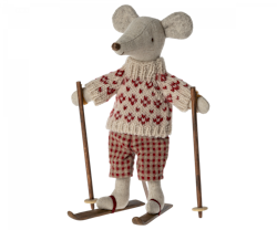 maileg- Winter mouse with ski set, Mum