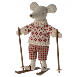 maileg- Winter mouse with ski set, Mum