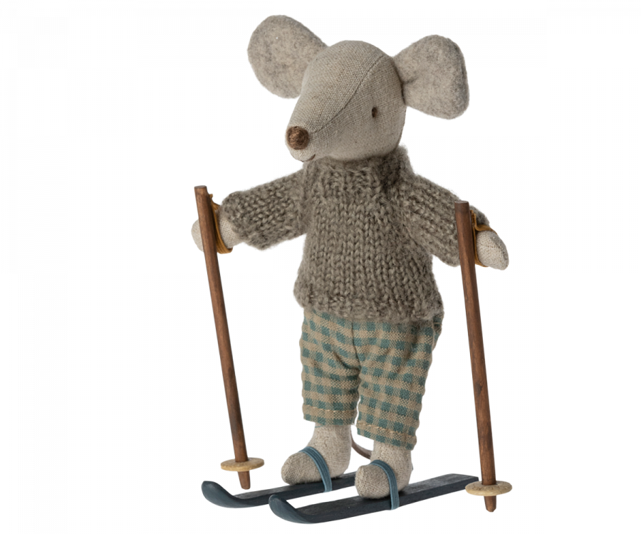 maileg- Winter mouse with ski set, Big brother