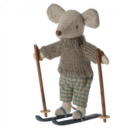 maileg- Winter mouse with ski set, Big brother