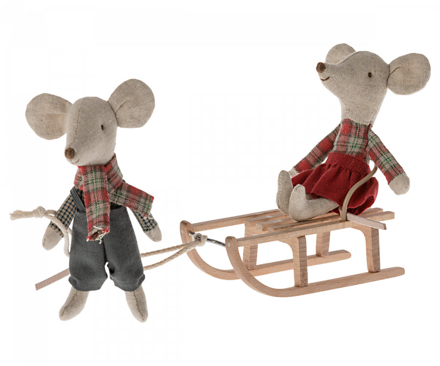 maileg- Sled, Mouse