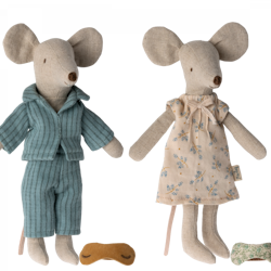 maileg- Mum and dad mice in cigarbox