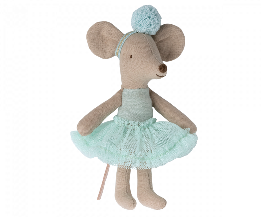 maileg- Ballerina mouse, Little sister - Light mint