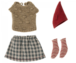 Maileg- Christmas clothes, Medium mouse - Girl