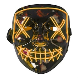 Maskeradkläder LED MASK HORROR ORANGE