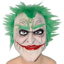 Maskeradkläder LATEX MASK CLOWN W GREEN HAIR