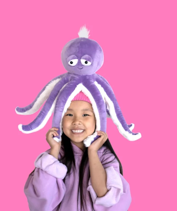 Orange Toys- Plush Toy, Purple Octopus 47 cm/ gosedjur