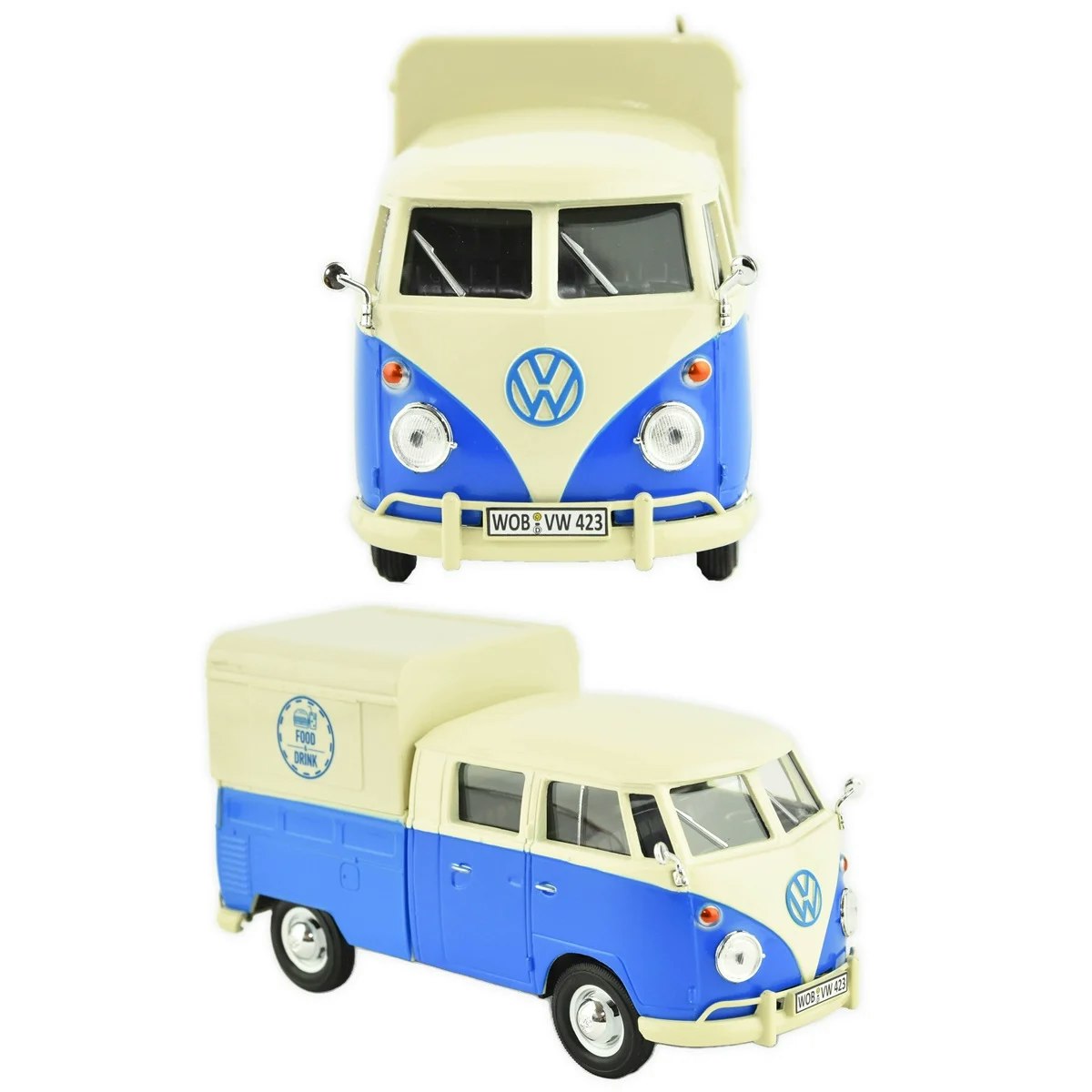 Robertoy- CAR VOLKSWAGEN T2 FOOD TRUCK 1:24 17cm