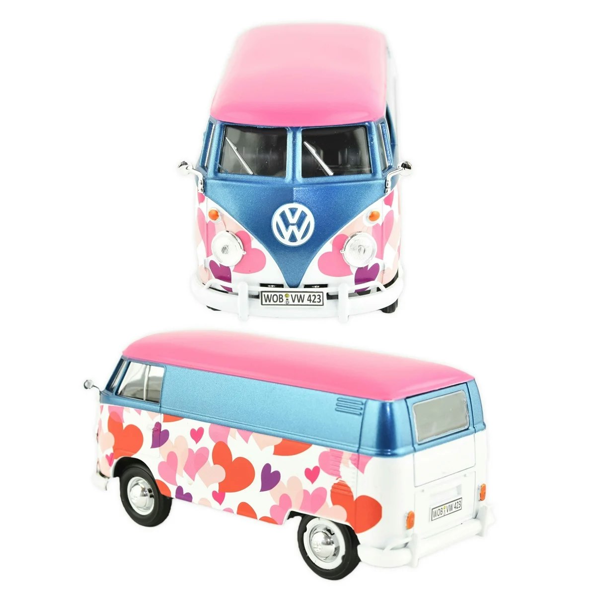 Robertoy- CAR VOLKSWAGEN T2 HEART 1:24 17cm