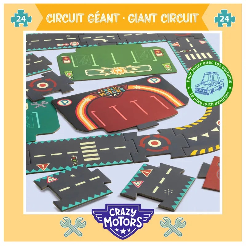 Crazy Motors- City Circuit - Giant Puzzle