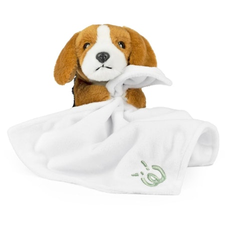 Keycraft- Beagle Baby With Blanket/ snuttefilt