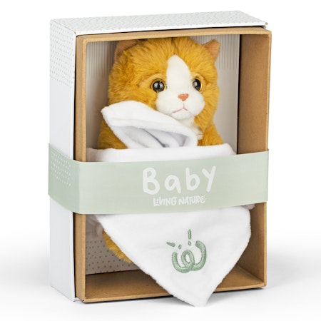 Keycraft- Ginger Kitten With Blanket/ snuttefilt
