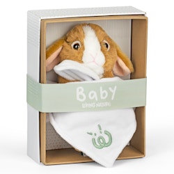 Keycraft- Brown Bunny With Blanket/ snuttefilt