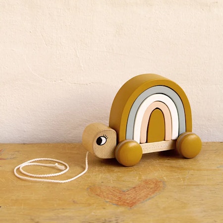 Roommate- Turtle - Pull-along & Stacking Toy/ trälek