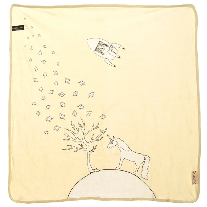 Pellianni- Organic Blanket, Unicorn/ babyfilt