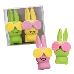 Trendhaus- ERASER Cool Rabbits Set of 2 pcs, 2 colours assorted/ Sudd