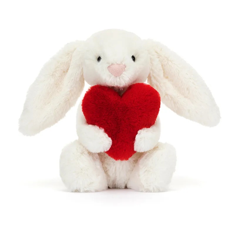 jellycat- Bashful Red Love Heart Bunny Little (Small)