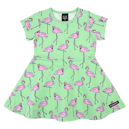 Villervalla- SNURRKLÄNNING ANIMAL FLAMINGO