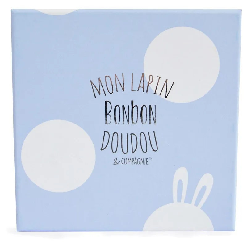 Doudou Et Compagnie- LAPIN BONBON Booties with Rattle, Blue - 0/6 months
