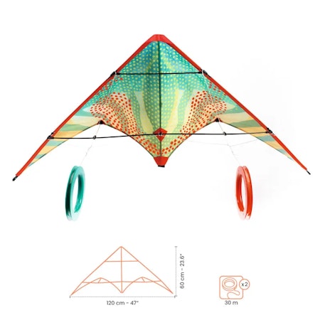 Djeco- Red Dots - Stunt Kite