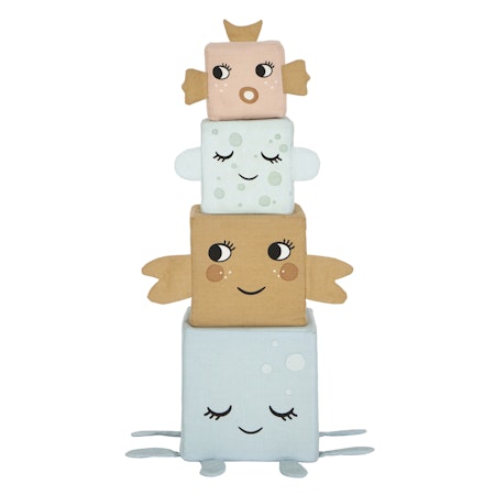 Roommate- stapelblock i tyg - STACKING BLOCKS- SEA LIFE