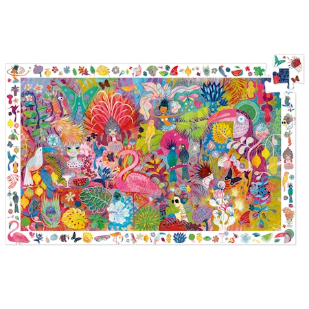 Djeco- Observation puzzle, Rio Carnaval, 200 pcs - FSC MIX