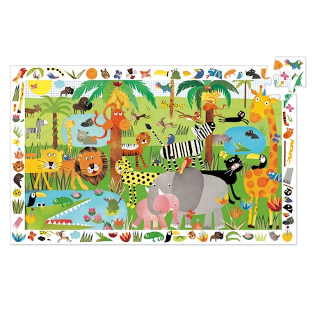 Djeco- Observation puzzle, Jungle, 35 pcs - FSC MIX