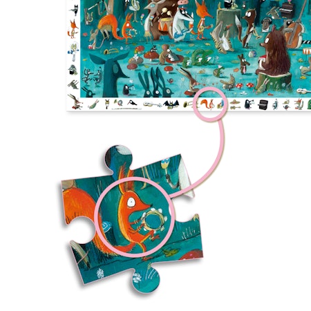 Djeco- Observation puzzle, The orchestra, 35 pcs - FSC MIX