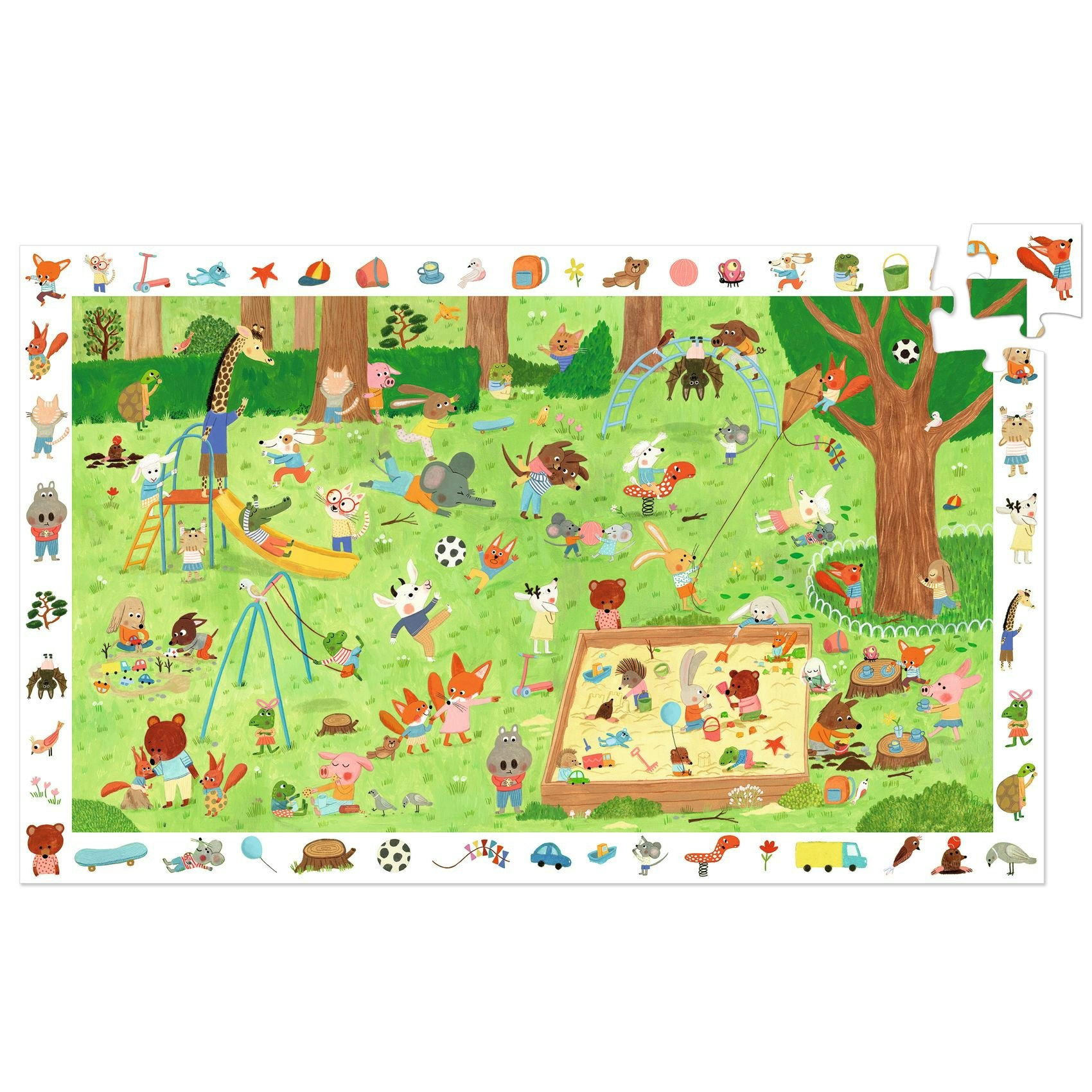 Djeco- Observation puzzle, Little Friends' Garden - 35 pcs - FSC MIX