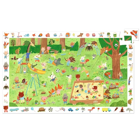 Djeco- Observation puzzle, Little Friends' Garden - 35 pcs - FSC MIX